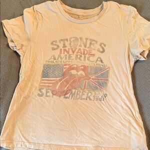 Lucky Brand Stones Graphic Tee - Cream
